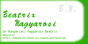 beatrix magyarosi business card